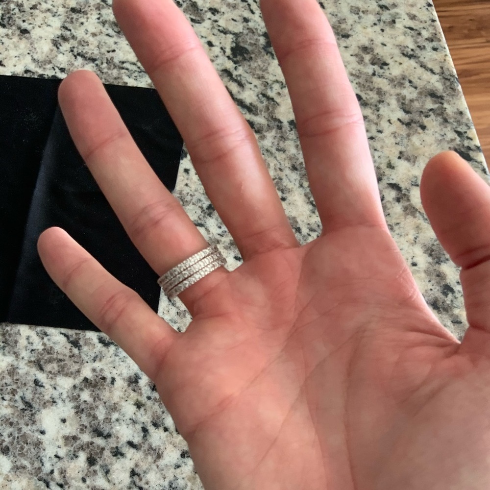 3 stack crystal rings - Picture 2 of 4